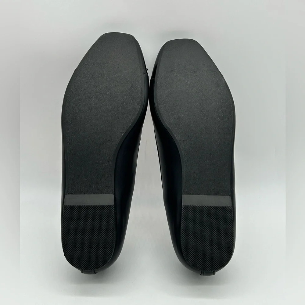 DV by Dolce Vita Moxy Black Vegan Ballet Flats Bow Detail | Women’s Size 8 NWB